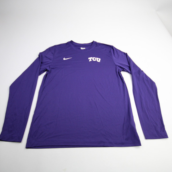 TCU Horned Frogs Nike Nike Tee Long Sleeve Shirt Men's Purple Used M-TOPS-162891