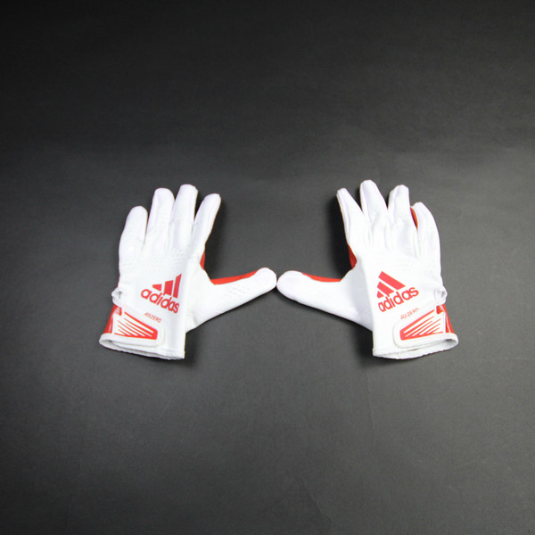 adidas adizero Gloves - Receiver Men's White/Red New with Tags 3XL-EQPT-006016