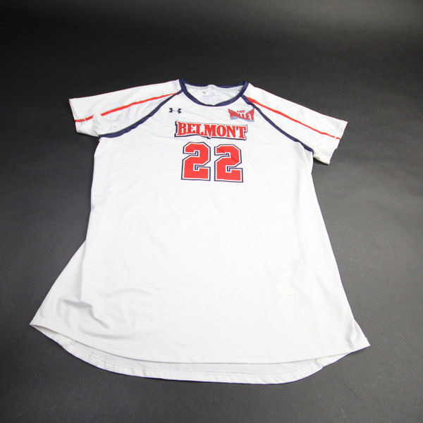 Belmont Bruins Under Armour Practice Jersey - Volleyball Women's White Used L JRSY-009691