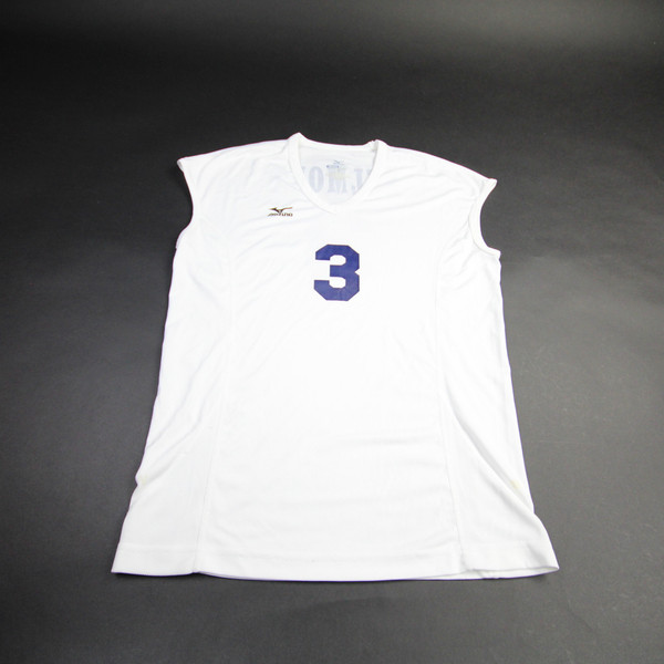 Belmont Bruins Mizuno Practice Jersey - Volleyball Women's White Used-JRSY-009687