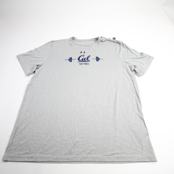 California Golden Bears Under Armour HeatGear Short Sleeve Shirt Men's New Gray-TOPS-163193