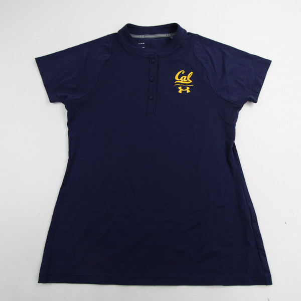 California Golden Bears Under Armour HeatGear Polo Women's Navy Used M TOPS-163944