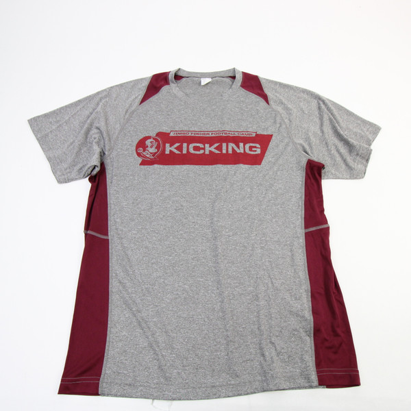 Florida State Seminoles Sport-Tek Short Sleeve Shirt Men's Gray/Burgundy New M-TOPS-163993