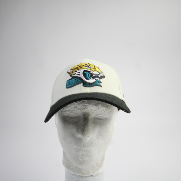 Jacksonville Jaguars New Era 39thirty Fitted Hat Men's Cream Used SM HATS-015057