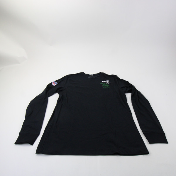 New York Jets Nike NFL On Field Dri-Fit Long Sleeve Shirt Men's Black Used L TOPS-163455