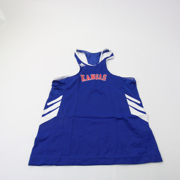 Kansas Jayhawks adidas Sleeveless Shirt Women's Blue/Off-White Used S-TOPS-163408
