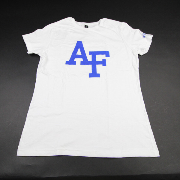 Air Force Falcons Gildan Softstyle Short Sleeve Shirt Women's White Used XL TOPS-164370