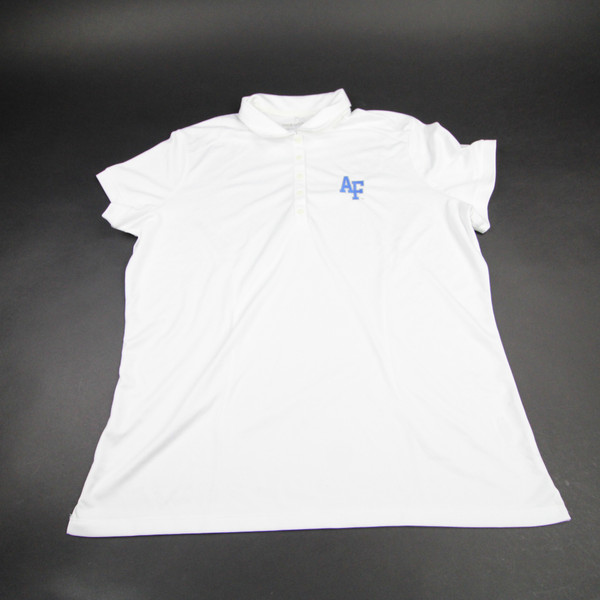 Air Force Falcons Nike Golf Dri-Fit Polo Women's White Used XXL TOPS-164444