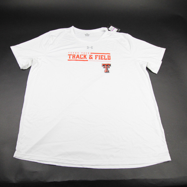 Texas Tech Red Raiders Under Armour Long Sleeve Shirt Men's White Used XXL TOPS-164459