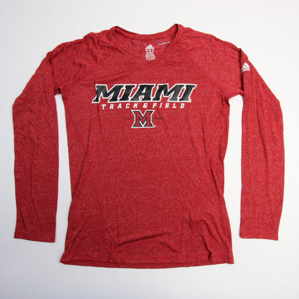 Miami RedHawks adidas Climalite Long Sleeve Shirt Women's Multiple Sizes TOPS-164559