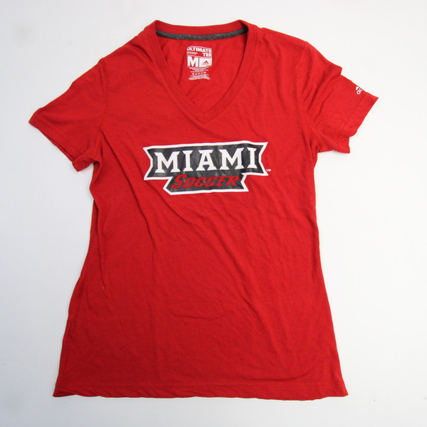 Miami RedHawks adidas Ultimate Tee Short Sleeve Shirt Women's Used M TOPS-164611