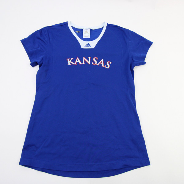 Kansas Jayhawks adidas Climalite Practice Jersey - Softball Women's Blue Used-JRSY-009965