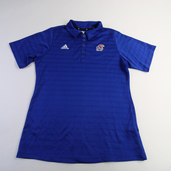 Kansas Jayhawks adidas Polo Women's Blue Used M-TOPS-164918