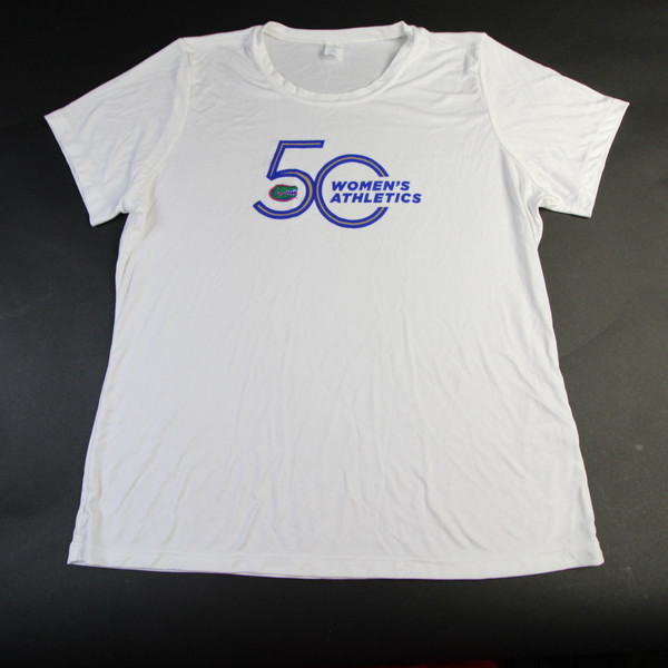 Florida Gators Sport-Tek Short Sleeve Shirt Women's White Used L-TOPS-165090