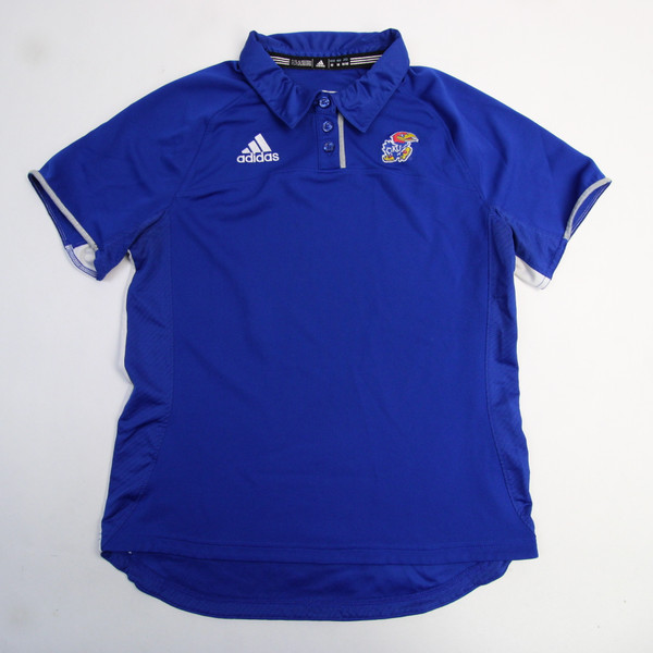 Kansas Jayhawks adidas Climacool Polo Women's Blue Used M-TOPS-165143
