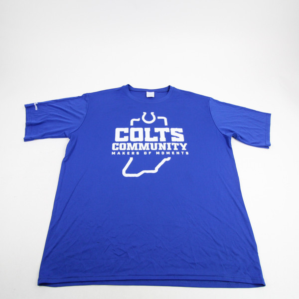 Indianapolis Colts Port & Company Short Sleeve Shirt Men's Blue Used XL TOPS-165161