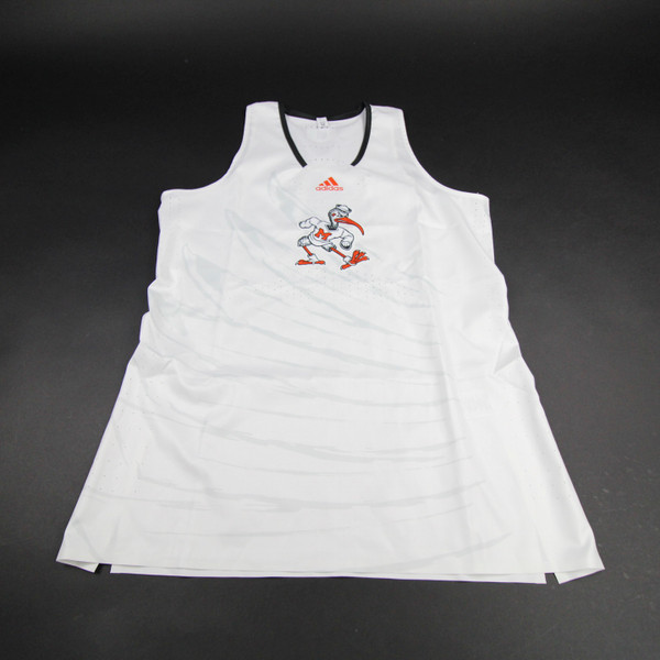 Miami Hurricanes adidas Practice Jersey - Basketball Women's White New-JRSY-010016