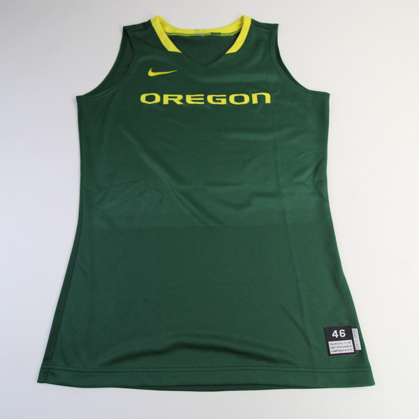 Oregon Ducks Nike Team Practice Jersey - Basketball Women's New Dark Green/Yellow-JRSY-010133