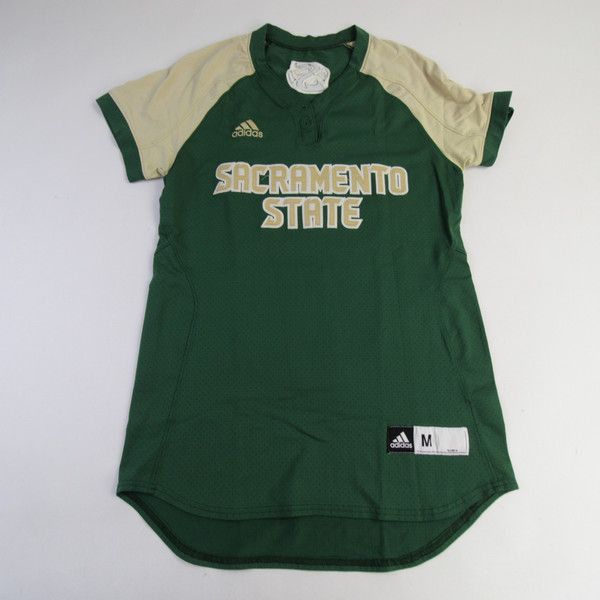 Sacramento State Hornets adidas Game Jersey - Softball Women's Green Used M JRSY-010142