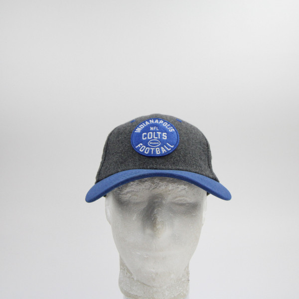 Indianapolis Colts New Era 39thirty Fitted Hat Men's Gray Used SM HATS-015276