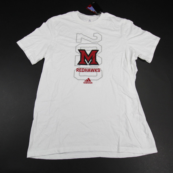 Miami RedHawks adidas Amplifier Short Sleeve Shirt Men's White New M-TOPS-165960