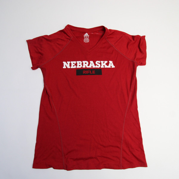Nebraska Cornhuskers adidas Climalite Short Sleeve Shirt Women's Red Used XS-TOPS-166020