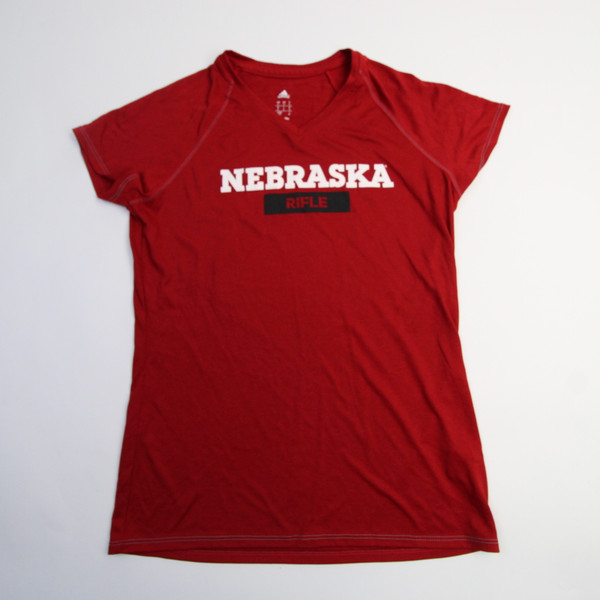 Nebraska Cornhuskers adidas Climalite Short Sleeve Shirt Women's Red Used S-TOPS-166021