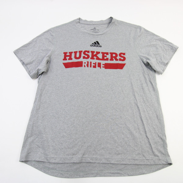 Nebraska Cornhuskers adidas Creator Short Sleeve Shirt Men's Gray New M-TOPS-166029