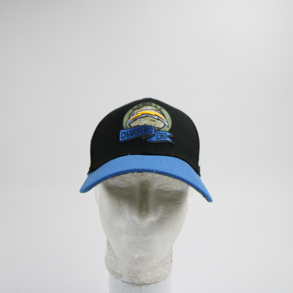 Los Angeles Chargers New Era 39thirty Fitted Hat Unisex Black/Blue Used XS/SM-HATS-015316