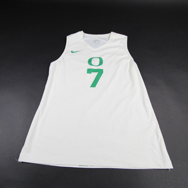 Oregon Ducks Nike Game Jersey - Volleyball Women's Off-White Used LT JRSY-010262