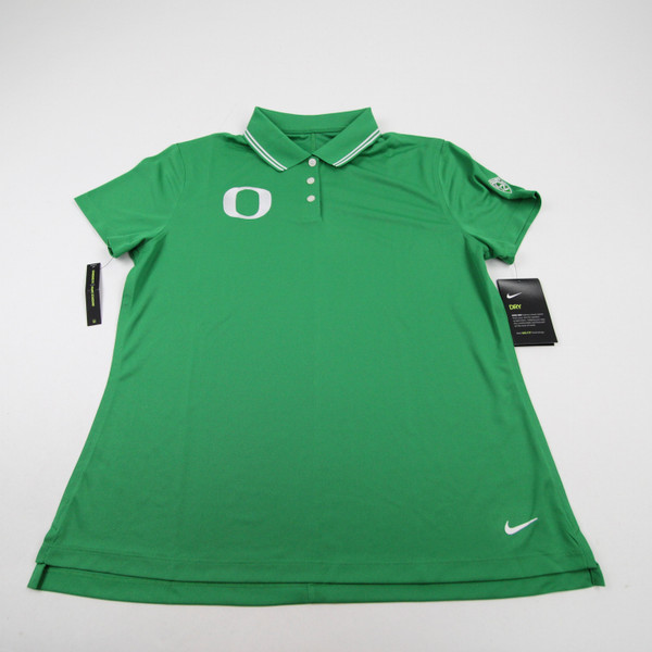 Oregon Ducks Nike Dri-Fit Polo Women's Green New with Tags L TOPS-166343