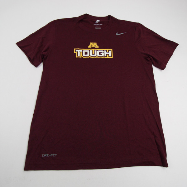 Minnesota Golden Gophers Nike Dri-Fit Short Sleeve Shirt Men's Maroon Used-TOPS-166400