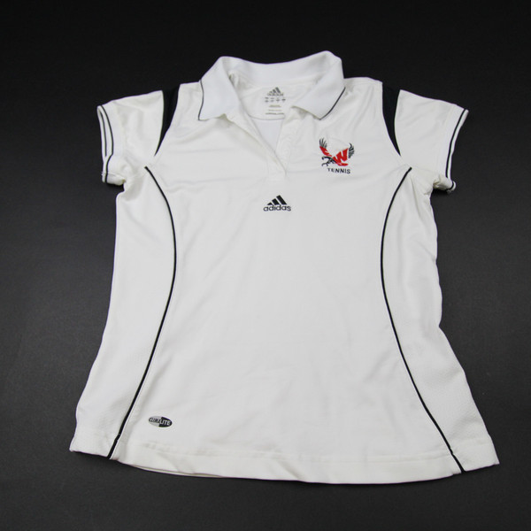 Eastern Washington Eagles adidas Climalite Polo Women's White Used S TOPS-166724