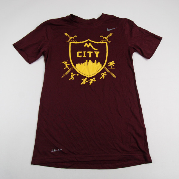 Minnesota Golden Gophers Nike Dri-Fit Short Sleeve Shirt Men's Maroon Used S-TOPS-166944