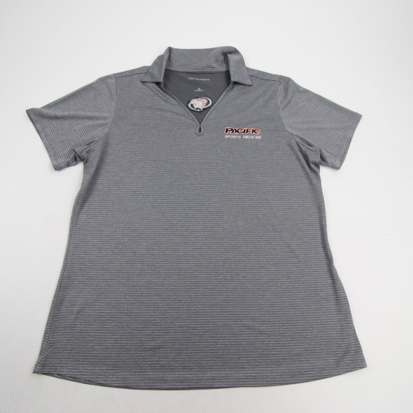 Pacific Tigers Port Authority Polo Women's Gray Used XL TOPS-166974