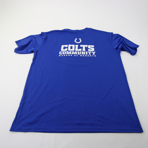 Indianapolis Colts Port & Company Short Sleeve Shirt Men's Blue Used XL-TOPS-164188