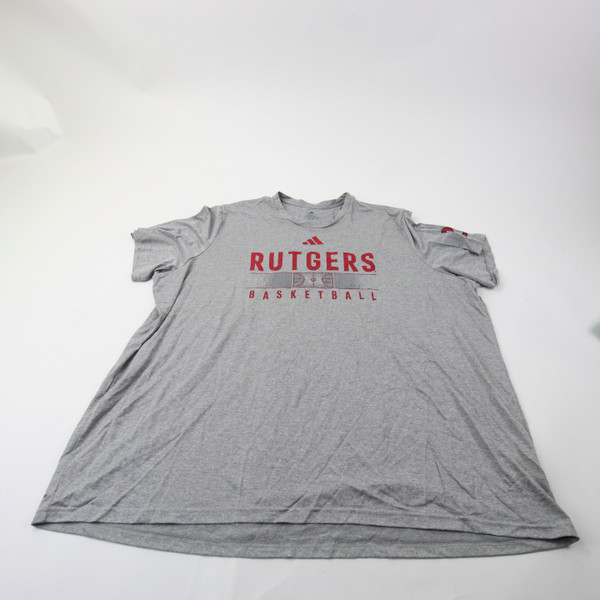 Rutgers Scarlet Knights adidas Short Sleeve Shirt Men's Gray New 4XL-TOPS-164202