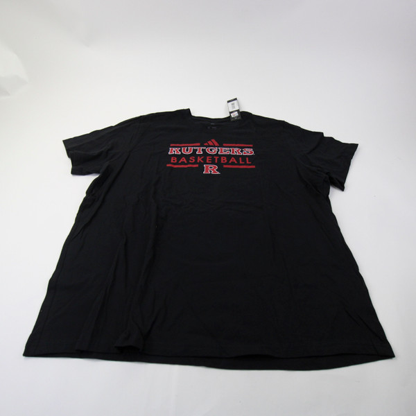 Rutgers Scarlet Knights adidas Short Sleeve Shirt Men's Black New 4XL-TOPS-164220
