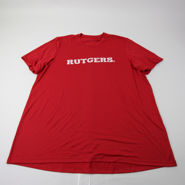 Rutgers Scarlet Knights adidas Short Sleeve Shirt Men's Red New 2XL-TOPS-167628