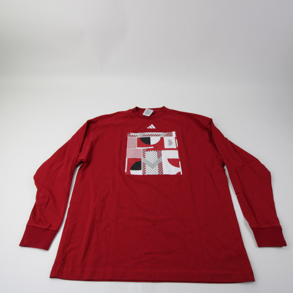 NC State Wolfpack adidas Long Sleeve Shirt Men's Red New-TOPS-167664