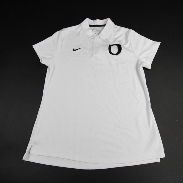 Oregon Ducks Nike Dri-Fit Polo Women's White Used L TOPS-167700