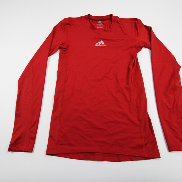 adidas Primegreen Long Sleeve Shirt Men's Red Used-TOPS-167777