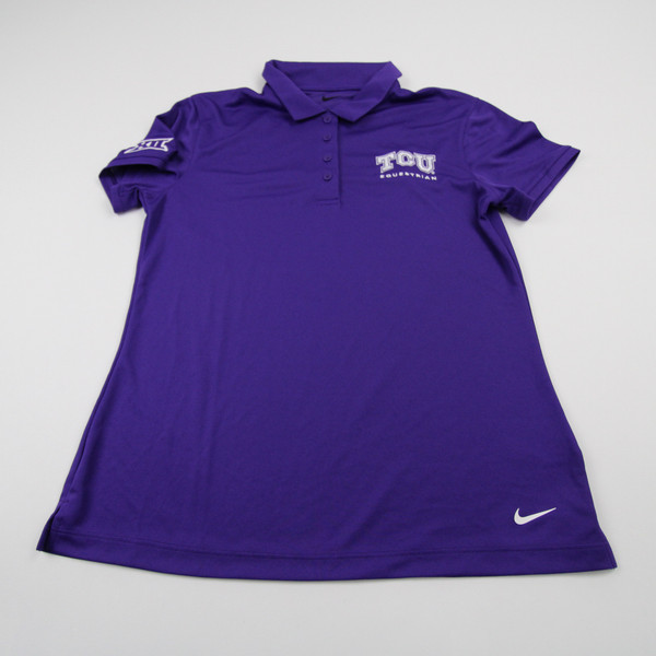 TCU Horned Frogs Nike Dri-Fit Polo Women's Purple Used S TOPS-167861