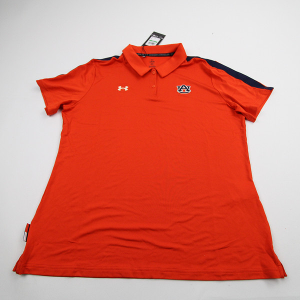 Auburn Tigers Under Armour Polo Women's Orange New with Tags L TOPS-168220