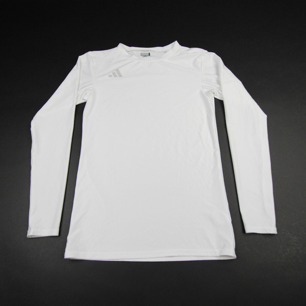 adidas Long Sleeve Shirt Men's White Used L-TOPS-168236
