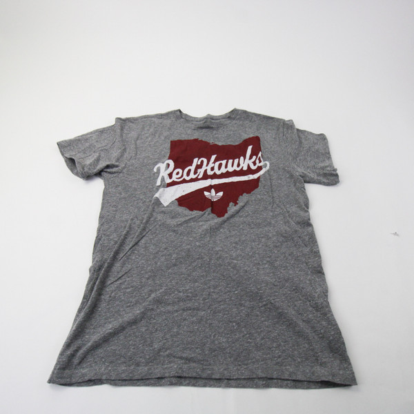 Miami RedHawks adidas Short Sleeve Shirt Men's Gray Used S TOPS-164283