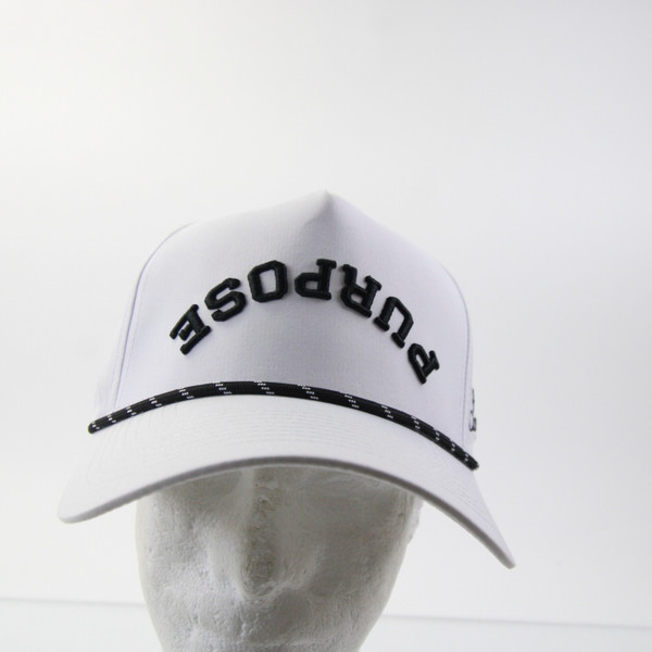Unbranded Snap-Back Hat Unisex White Used OSFM HATS-015214