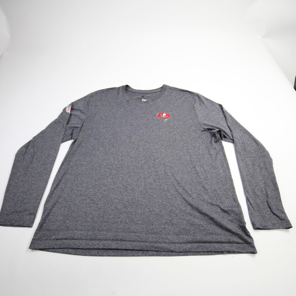 Tampa Bay Buccaneers Nike Dri-Fit Long Sleeve Shirt Men's Gray Used XXL TOPS-168385