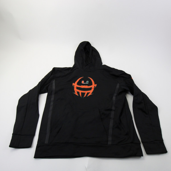 Miami Hurricanes adidas Sweatshirt Men's Black New without Tags Multiple Sizes TOPS-168918