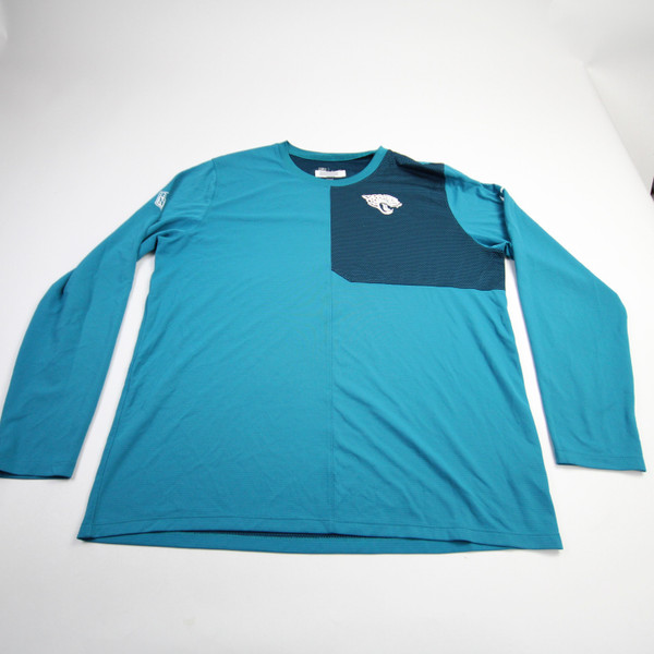 Jacksonville Jaguars Nike NFL On Field Nike Tee Long Sleeve Shirt Men's Used Teal 2XLT-TOPS-169065